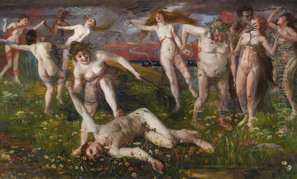 Bacchanale Oil Painting by Lovis (Franz Heinrich Louis) Corinth