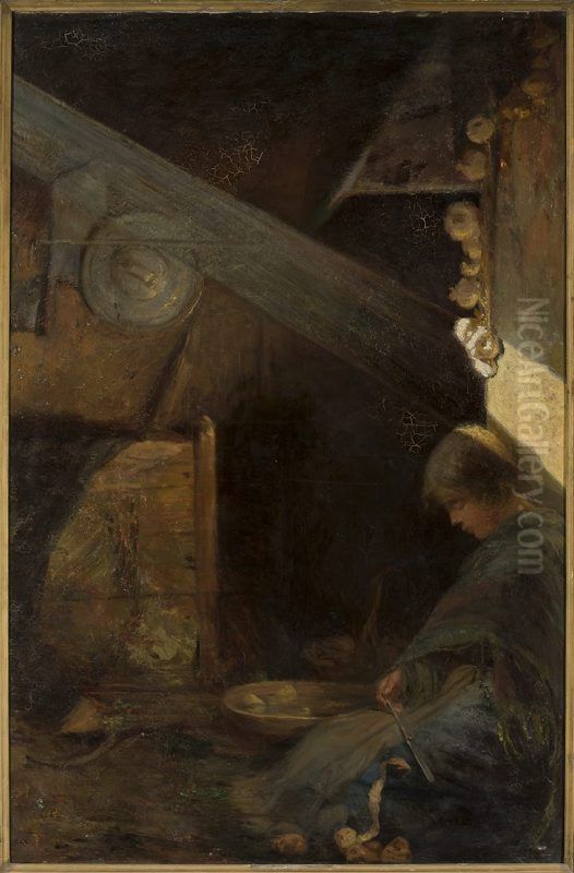 Holy woman Oil Painting by Stanislaw Jarocki