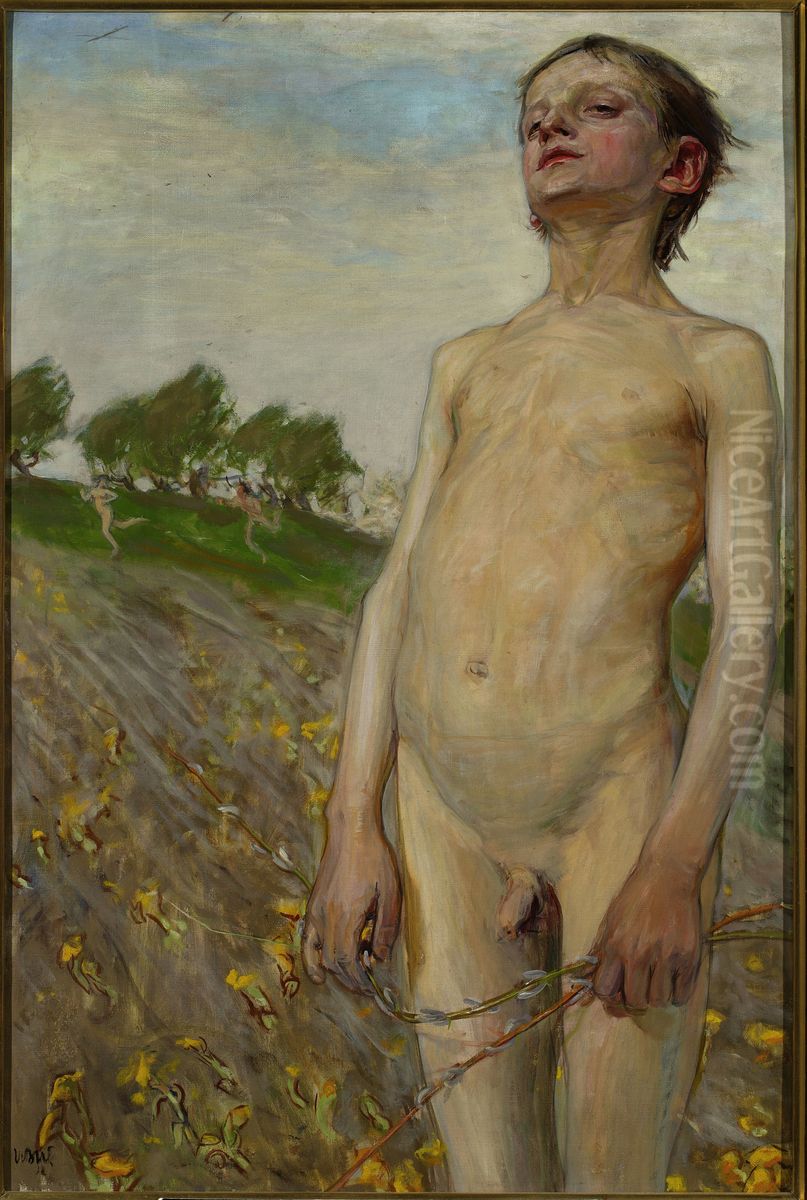 Springtime Oil Painting by Wojciech Weiss