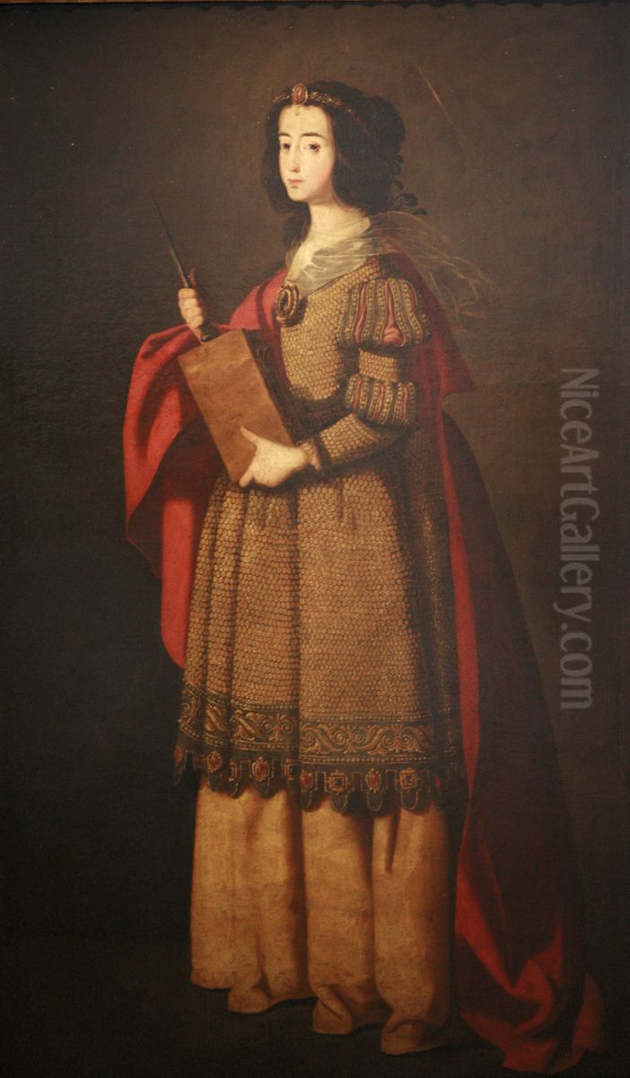 Saint Engratia Oil Painting by Francisco De Zurbaran