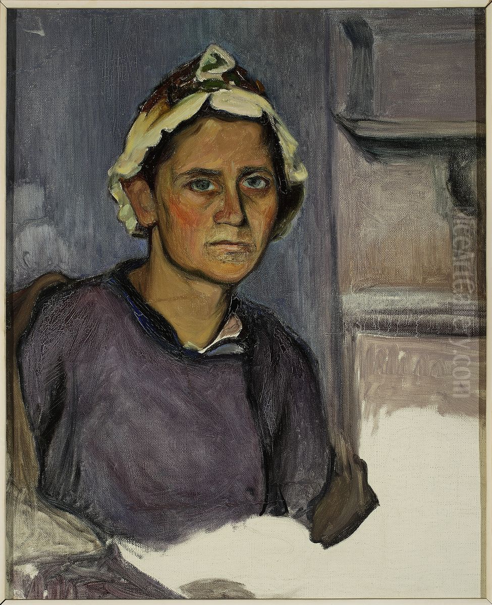 Portrait of Magdalena Oil Painting by Wladyslaw Slewinski