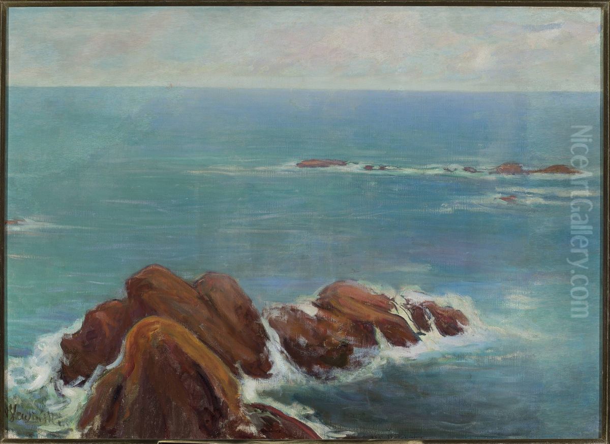 Rocks in Belle-Ille Oil Painting by Wladyslaw Slewinski