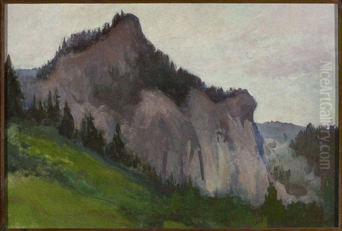 Mountain Oil Painting by Wladyslaw Slewinski