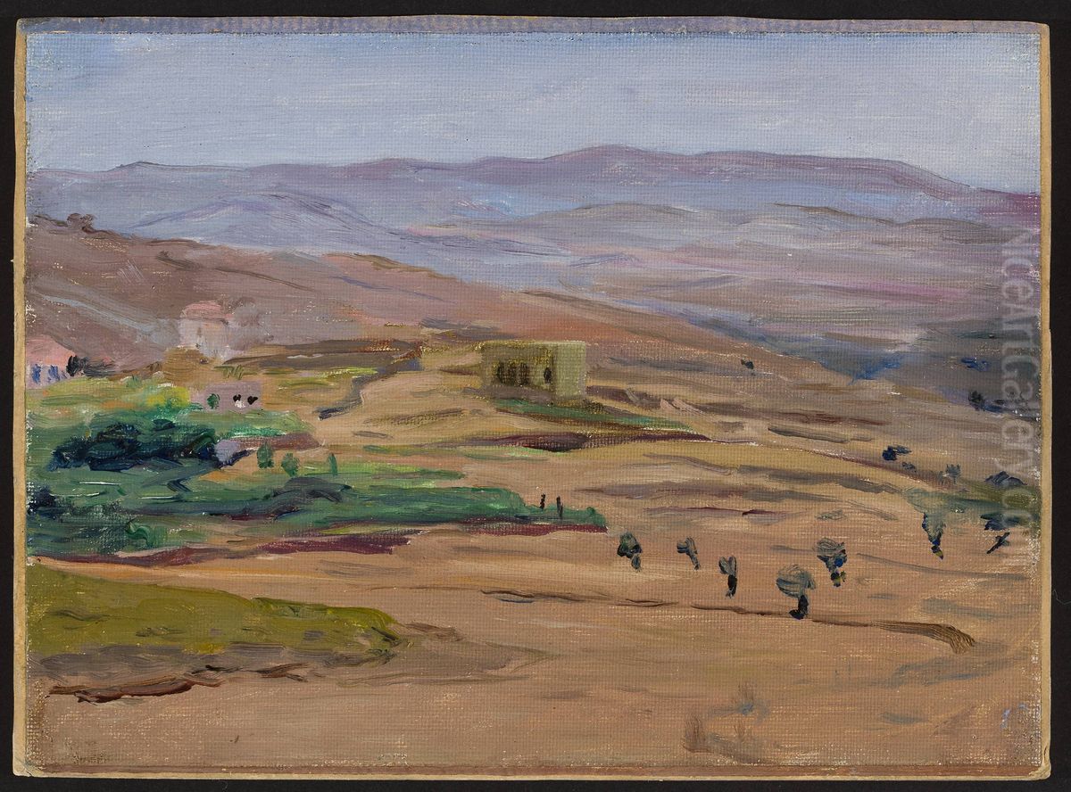 Desert near Damascus. From the journey to Palestine Oil Painting by Jan Ciaglinski