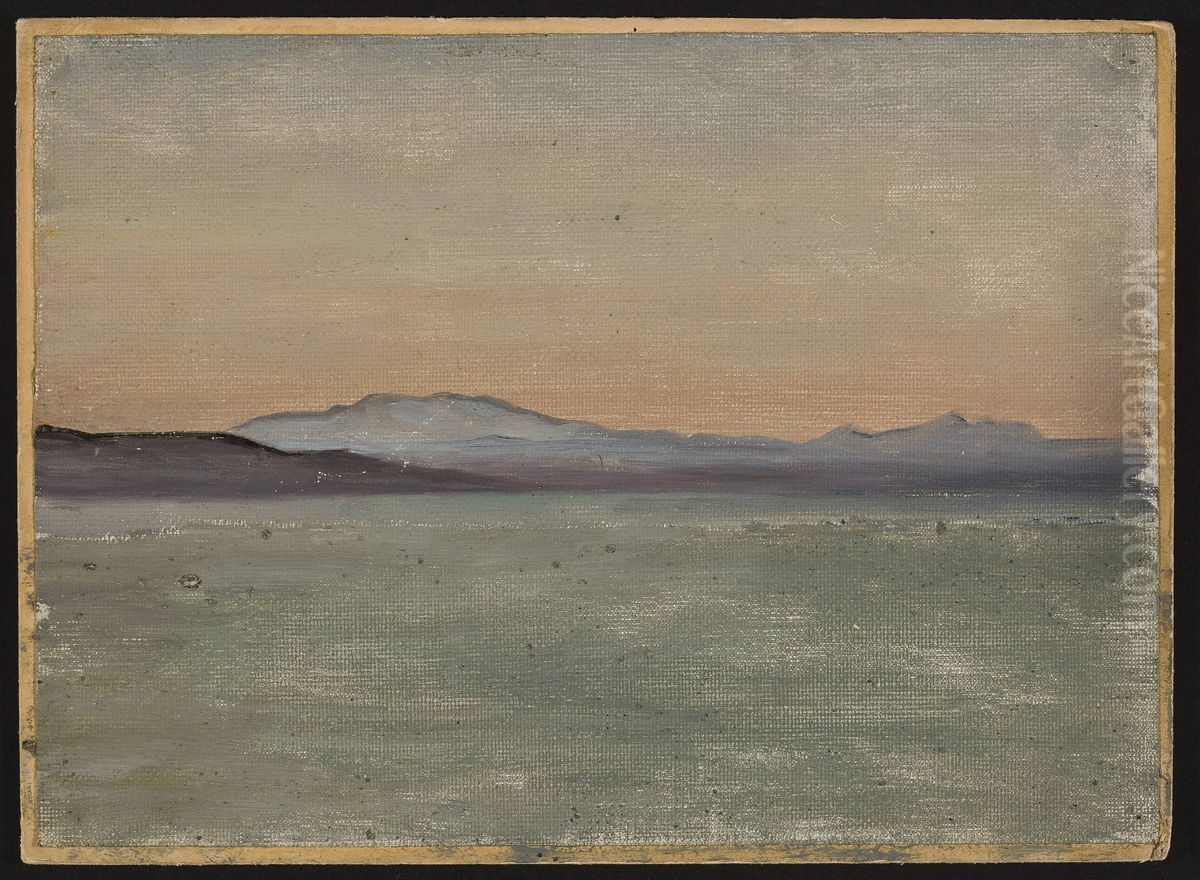 Lake Tiberias. From the journey to Palestine Oil Painting by Jan Ciaglinski