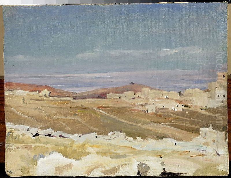 Ramallah. From the journey to Palestine Oil Painting by Jan Ciaglinski