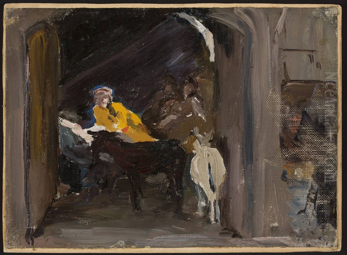 Damascus - Jarta. From the journey to Palestine Oil Painting by Jan Ciaglinski