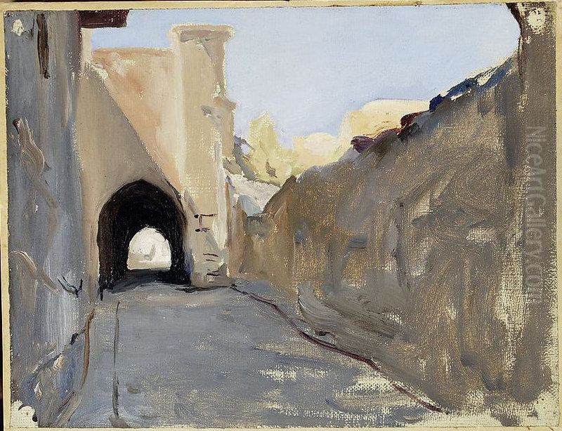 Jerusalem. From the journey to Palestine Oil Painting by Jan Ciaglinski