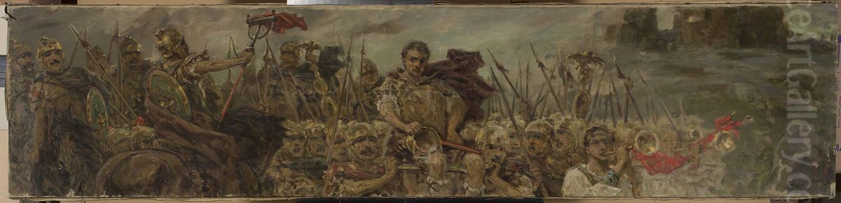 Victorious procession after the battle Oil Painting by Wilhelm Kotarbinski