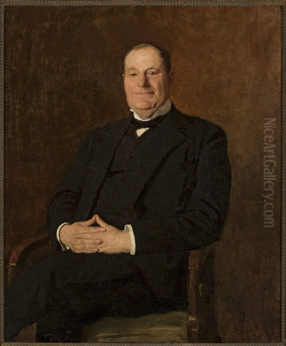 Portrait of Mieczyslaw Frenkiel Oil Painting by Stanislaw Lentz