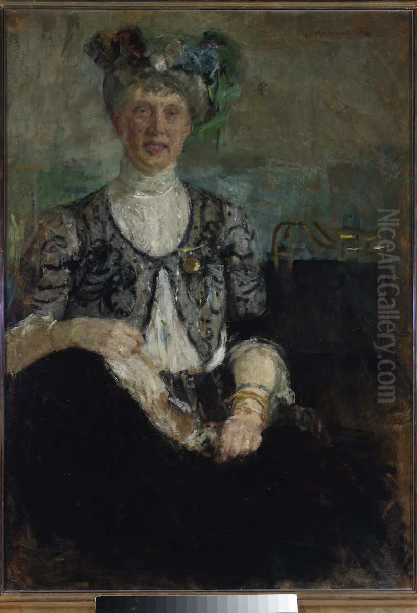 Portrait of Mrs. Buyko Oil Painting by Olga Boznanska