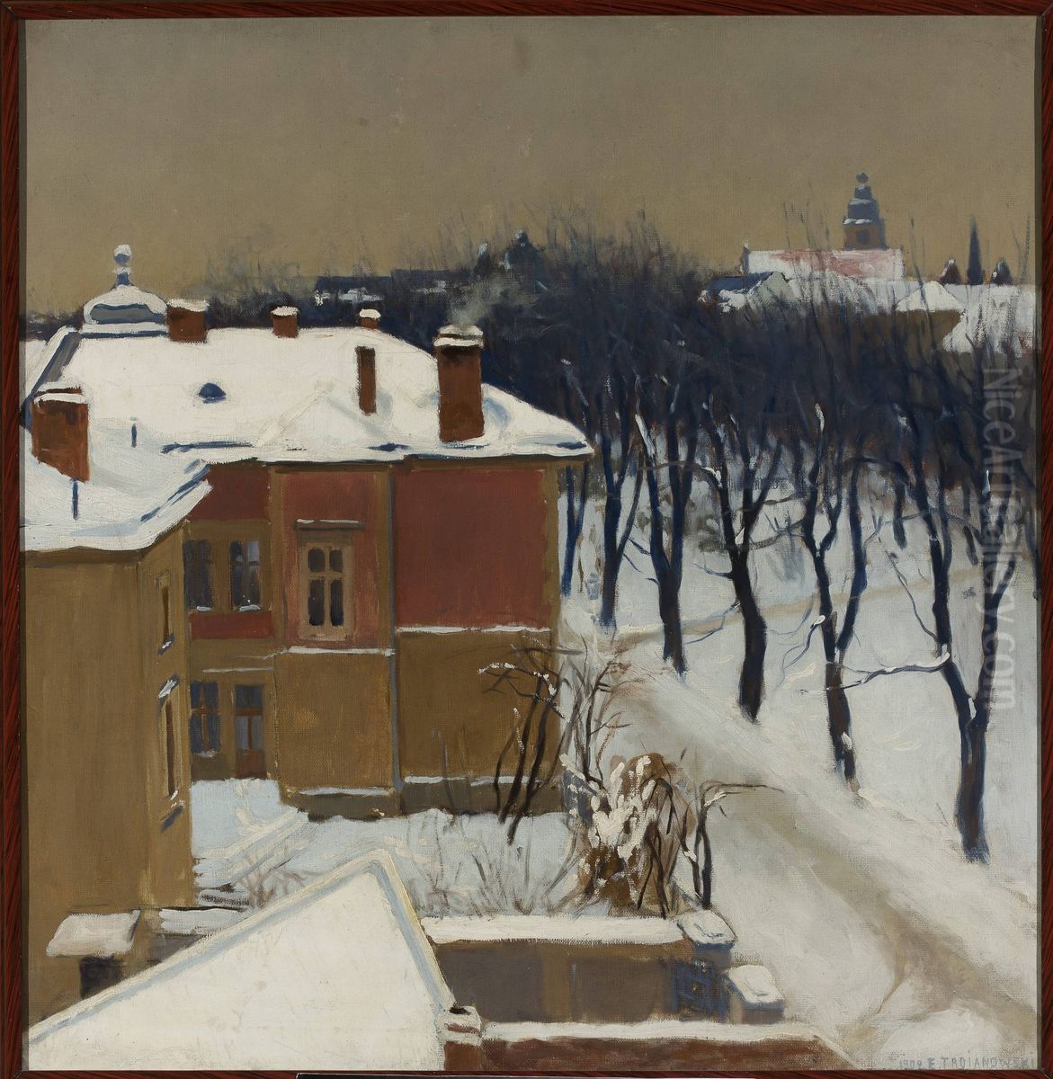 Planty Park in Krakow Oil Painting by Edward Trojanowski