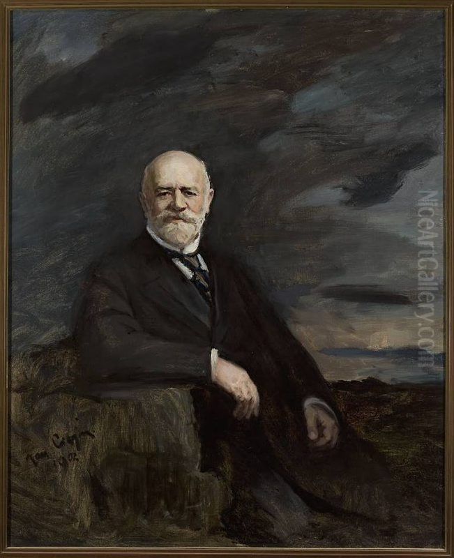 Portrait of Jan Bloch Oil Painting by Jan Ciaglinski