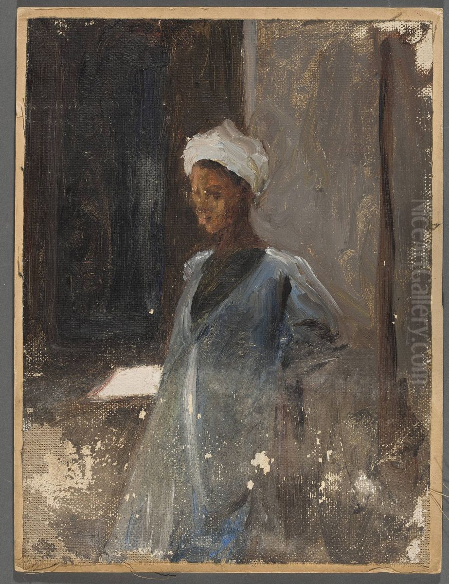 Arab man. From the journey to Egypt Oil Painting by Jan Ciaglinski