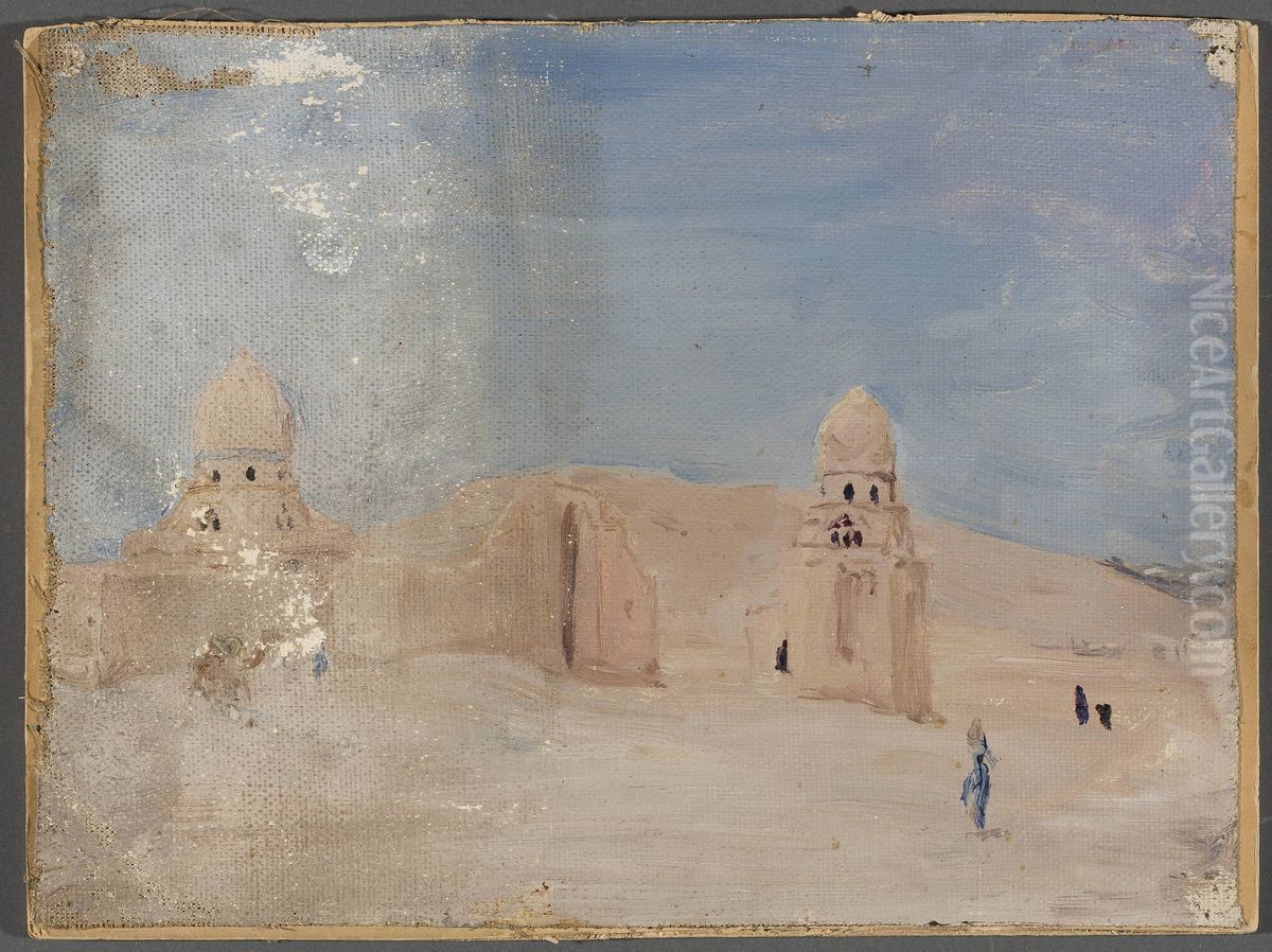 Temple. From the journey to Egypt Oil Painting by Jan Ciaglinski