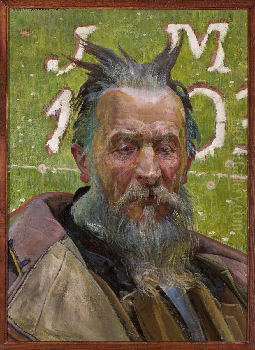Moses Oil Painting by Jacek Malczewski