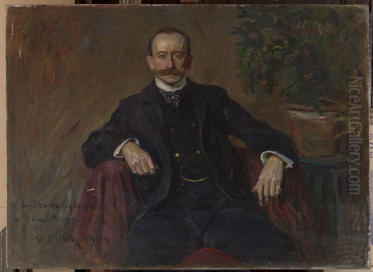 Portrait of Lukasz Dobrzanski Oil Painting by Gustaw Pillati