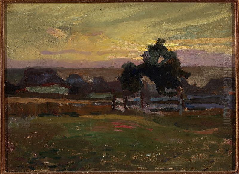 Dusk Oil Painting by Jan Stanislawski