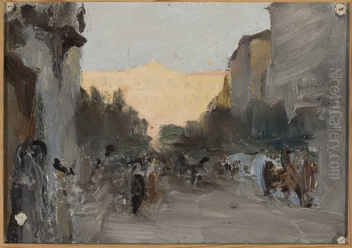 Athens. From the journey to Greece Oil Painting by Jan Ciaglinski