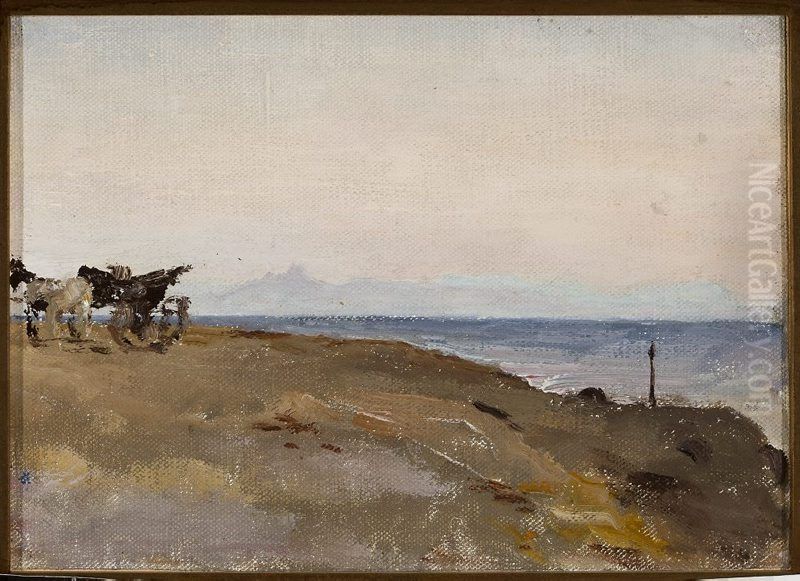 Phaleron near Athens. From the journey to Greece Oil Painting by Jan Ciaglinski