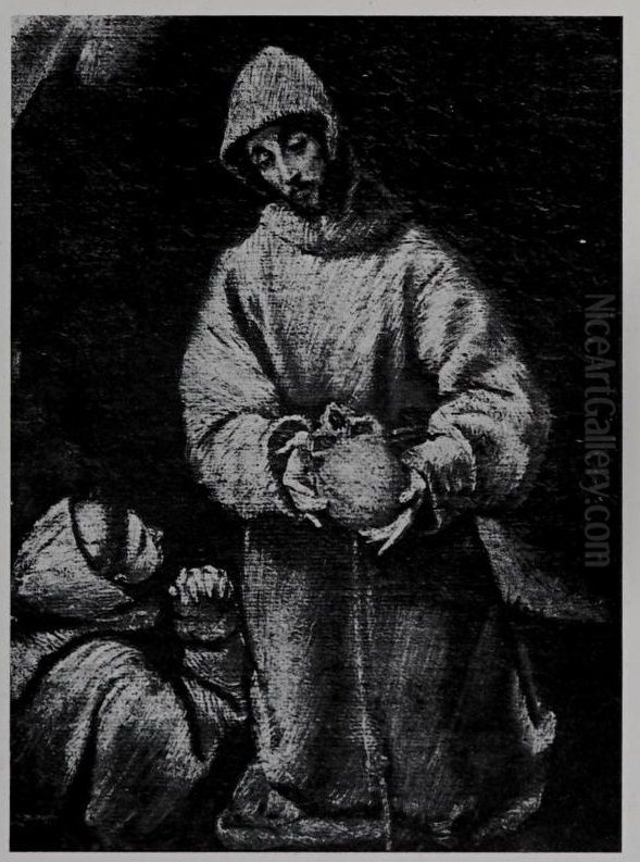 Saint Francis and Brother Leo Oil Painting by El Greco