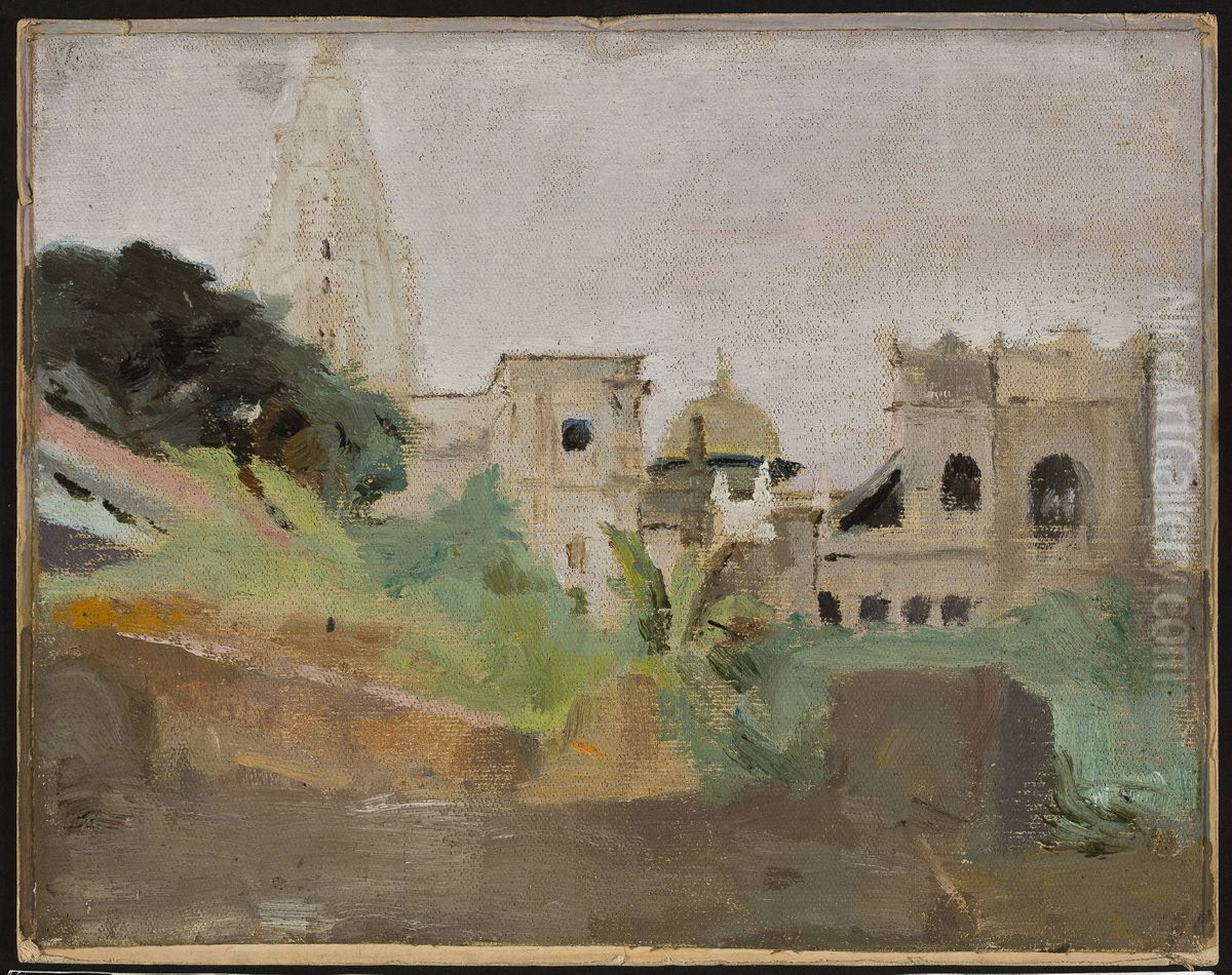 Temple. From the journey to India Oil Painting by Jan Ciaglinski