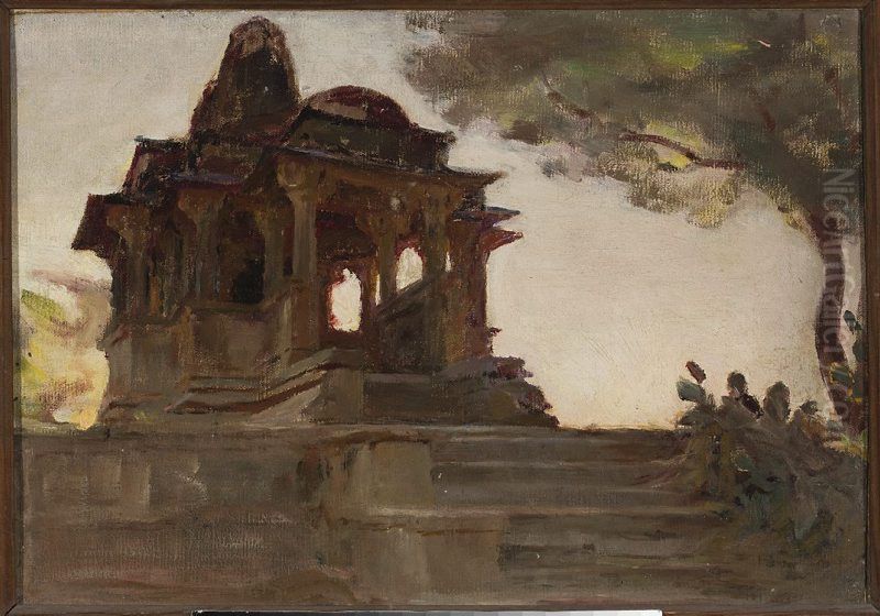 Ahmedabad. From the journey to India Oil Painting by Jan Ciaglinski