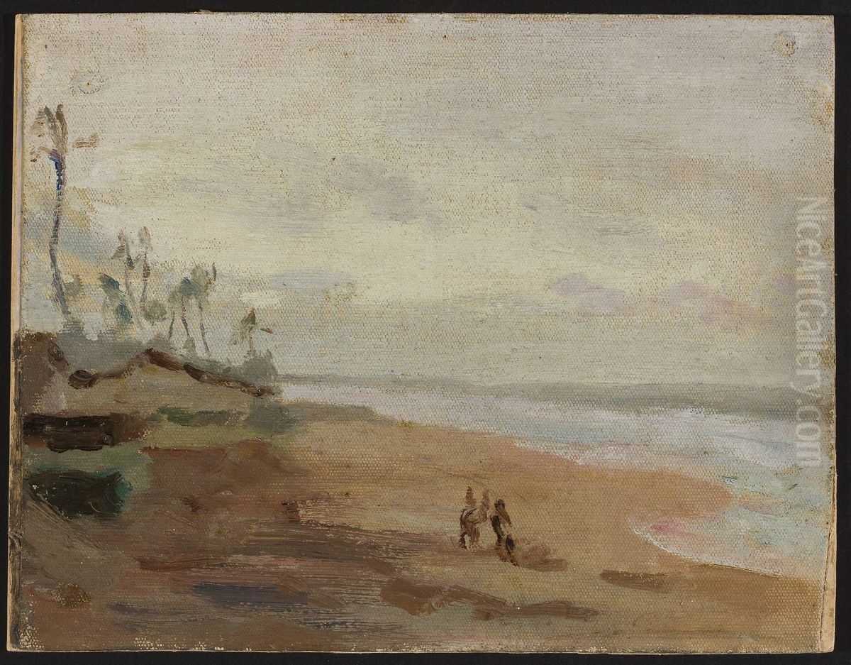 Ceylon - Colombo. From the journey to India Oil Painting by Jan Ciaglinski