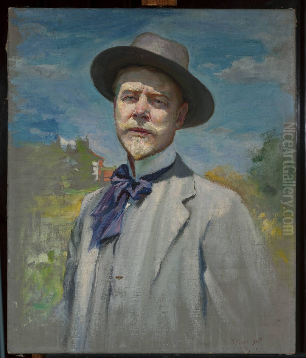 Self-portrait Oil Painting by Kazimierz Mordasewicz