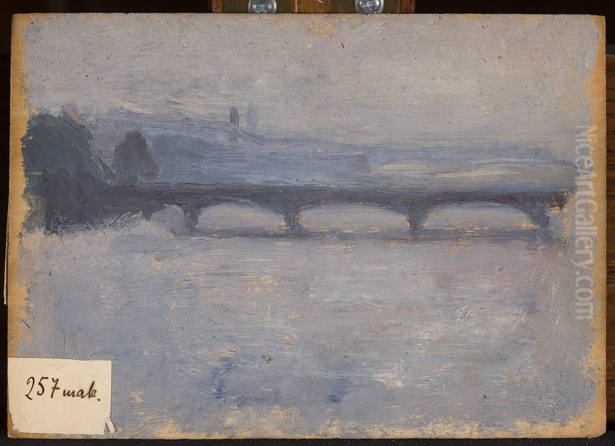 Bridge on the Seine Oil Painting by Tadeusz Makowski