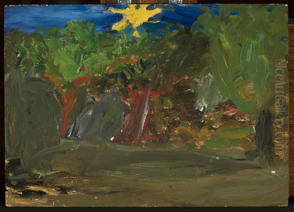 Sun over a garden Oil Painting by Tadeusz Makowski