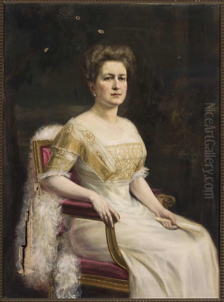 Portrait of Stefania Kronenberg Oil Painting by Jan Kauzik