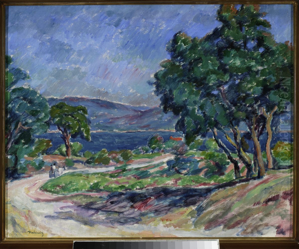 Road in Saint-Tropez Oil Painting by Jozef Pankiewicz