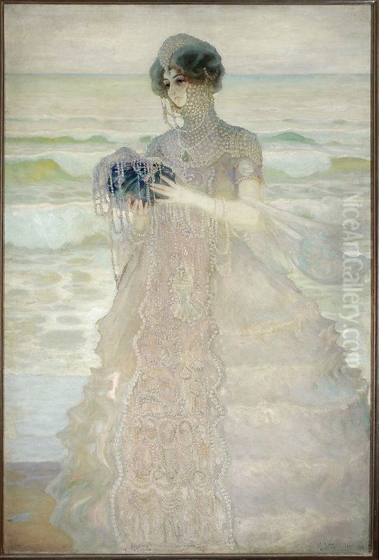 Story of the sea Oil Painting by Kazimierz Stabrowski