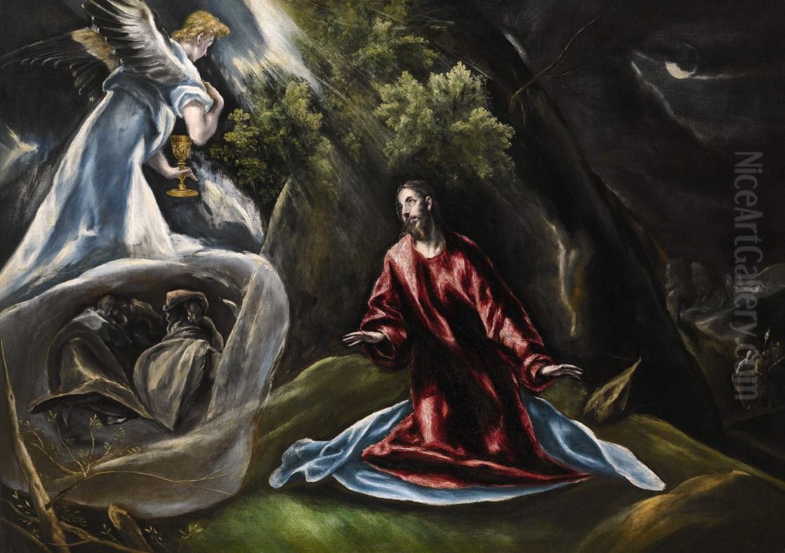 The Agony in the Garden Oil Painting by El Greco
