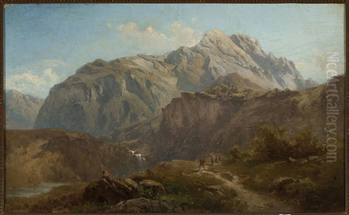 Mountain landscape Oil Painting by Antoni Kozakiewicz