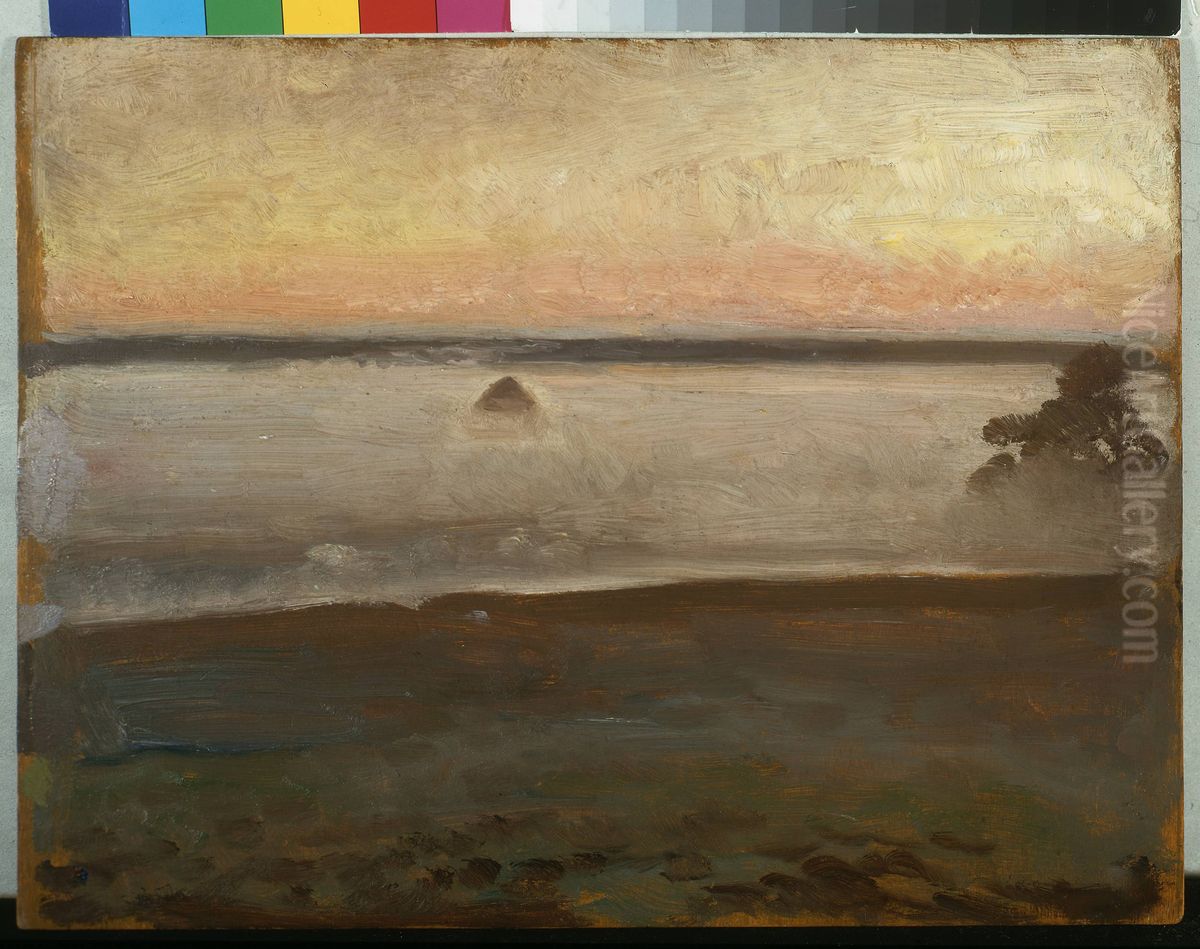 Morning mists Oil Painting by Jozef Chelmonski