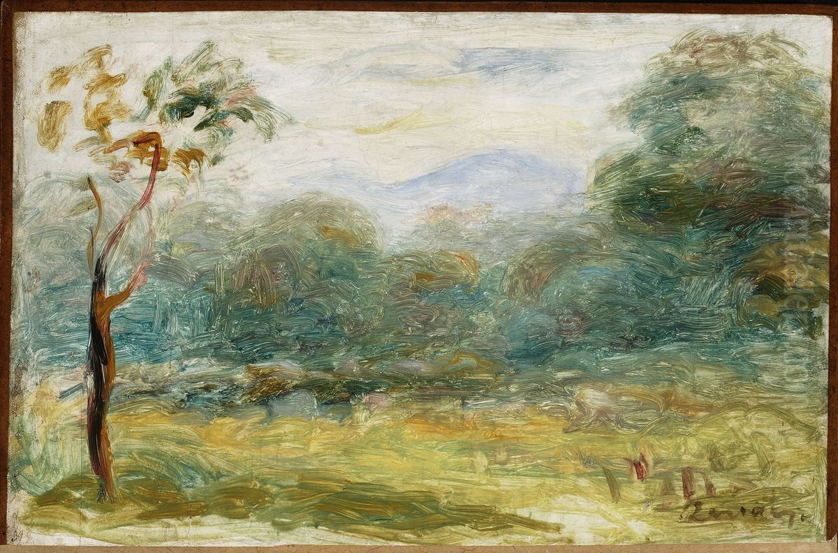 Landscape from the south of France (Cagnes-sur-Mer) Oil Painting by Pierre Auguste Renoir