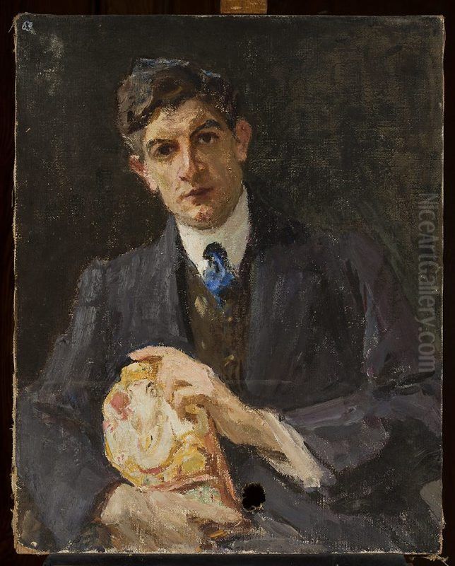 Portrait of Parris, baritone singer Oil Painting by Jan Ciaglinski