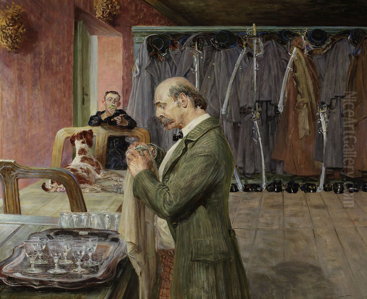 My life - central section of the triptych Oil Painting by Jacek Malczewski