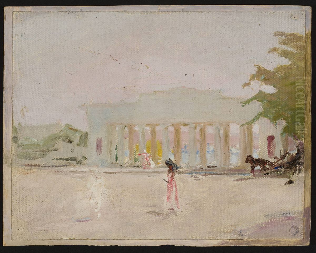 Sevastopol - Count's Quay. From the journey to Turkestan Oil Painting by Jan Ciaglinski