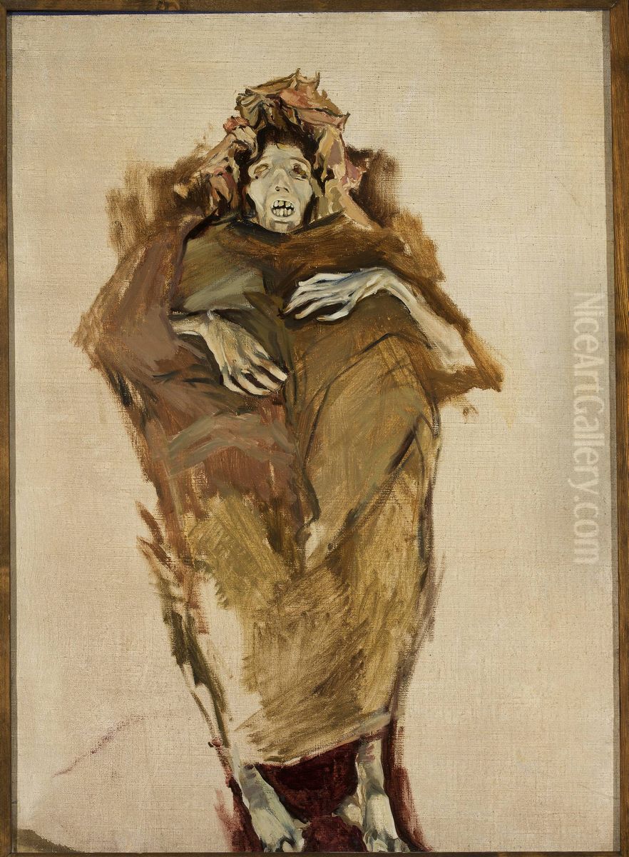 Thais, mummy sketch Oil Painting by Konrad Krzyzanowski