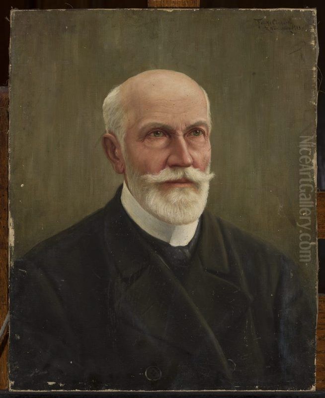 Portrait of Hipolit Leski Oil Painting by Feliks Cichocki