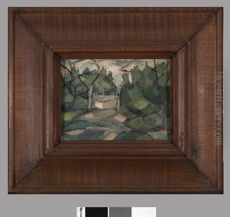 Landscape study Oil Painting by Tadeusz Makowski