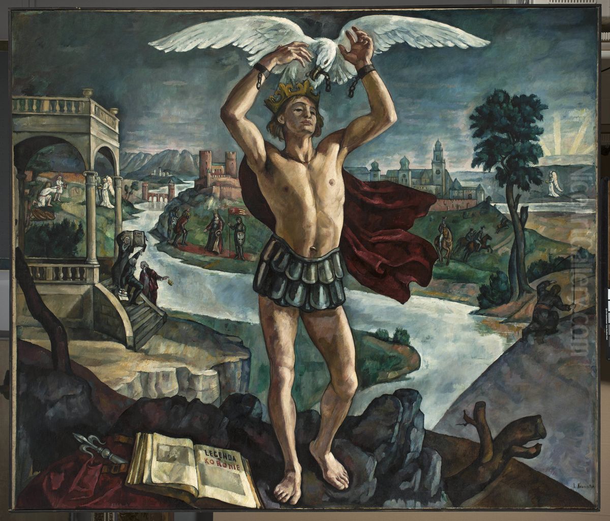 Legend of the crown Oil Painting by Roman Kramsztyk