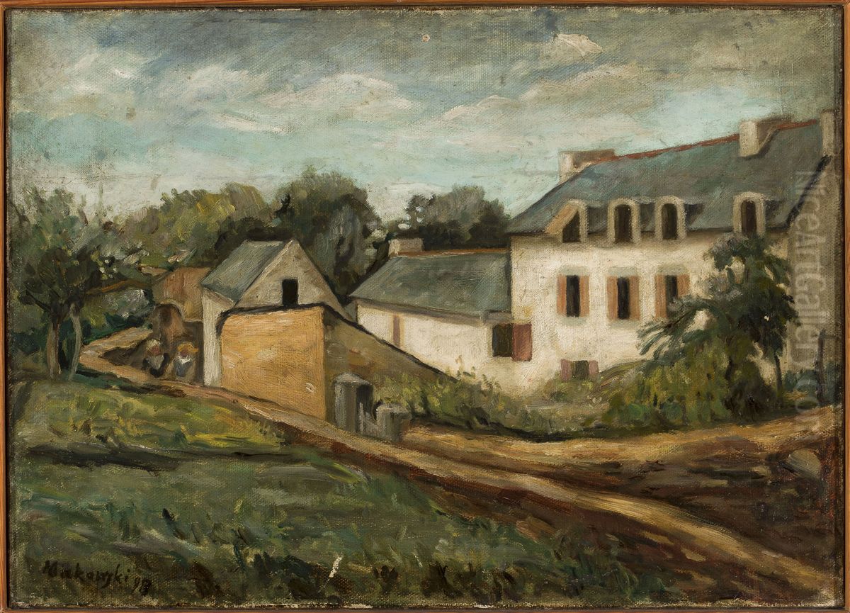Landscape from Le Pouldu Oil Painting by Tadeusz Makowski