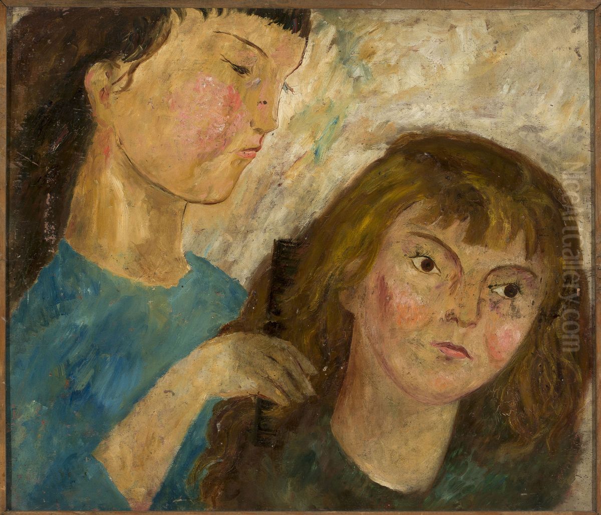 Toilette Oil Painting by Tadeusz Makowski