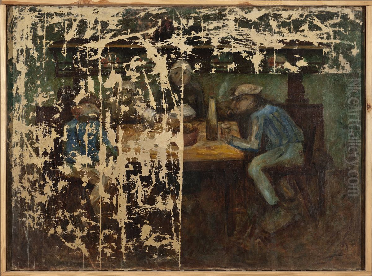 Peasant family Oil Painting by Tadeusz Makowski