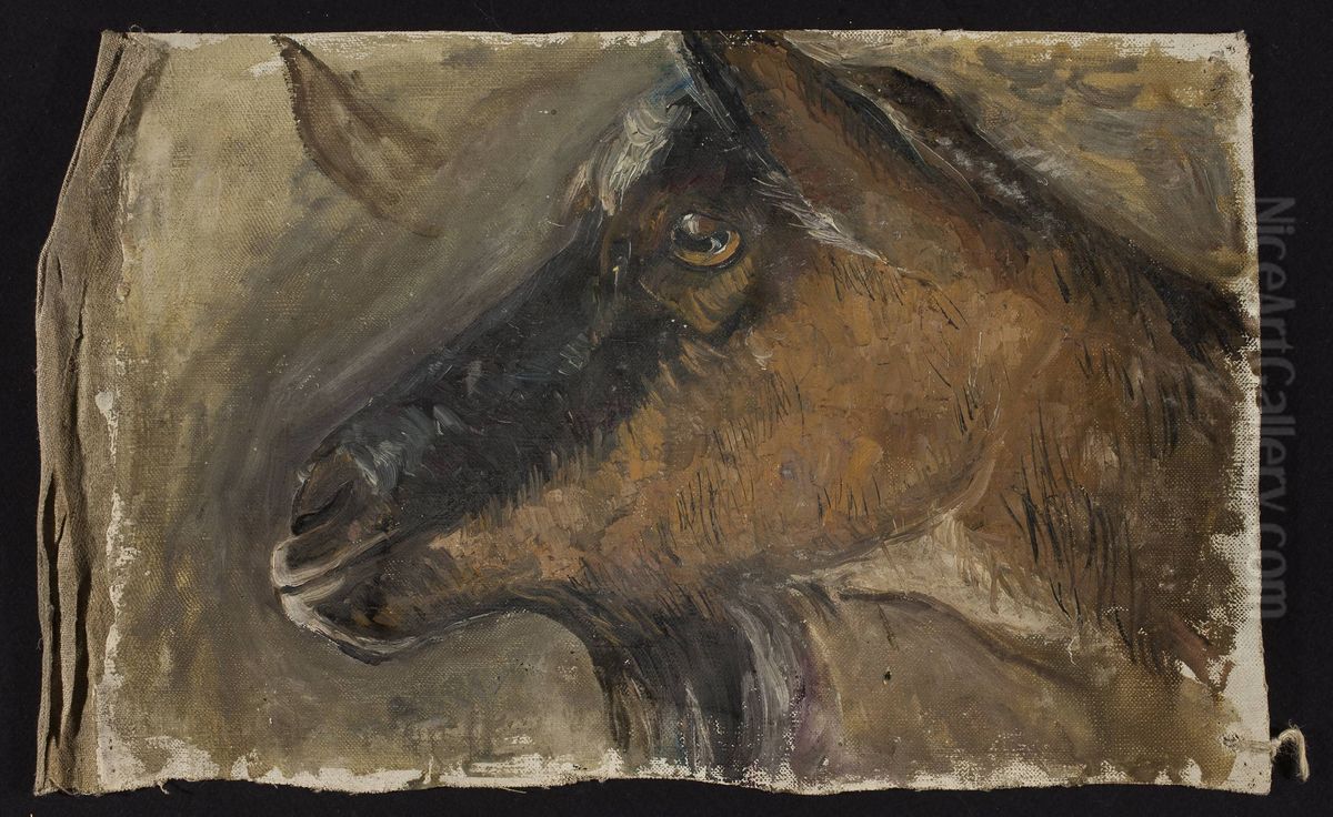 Study of a goat's head Oil Painting by Tadeusz Makowski