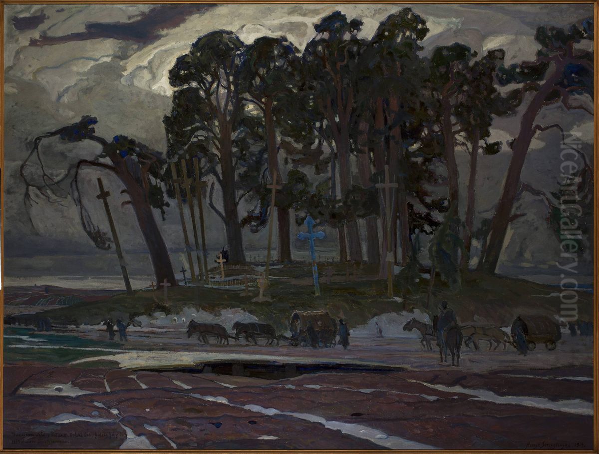 Along the old route of our forefathers Oil Painting by Henryk Szczyglinski